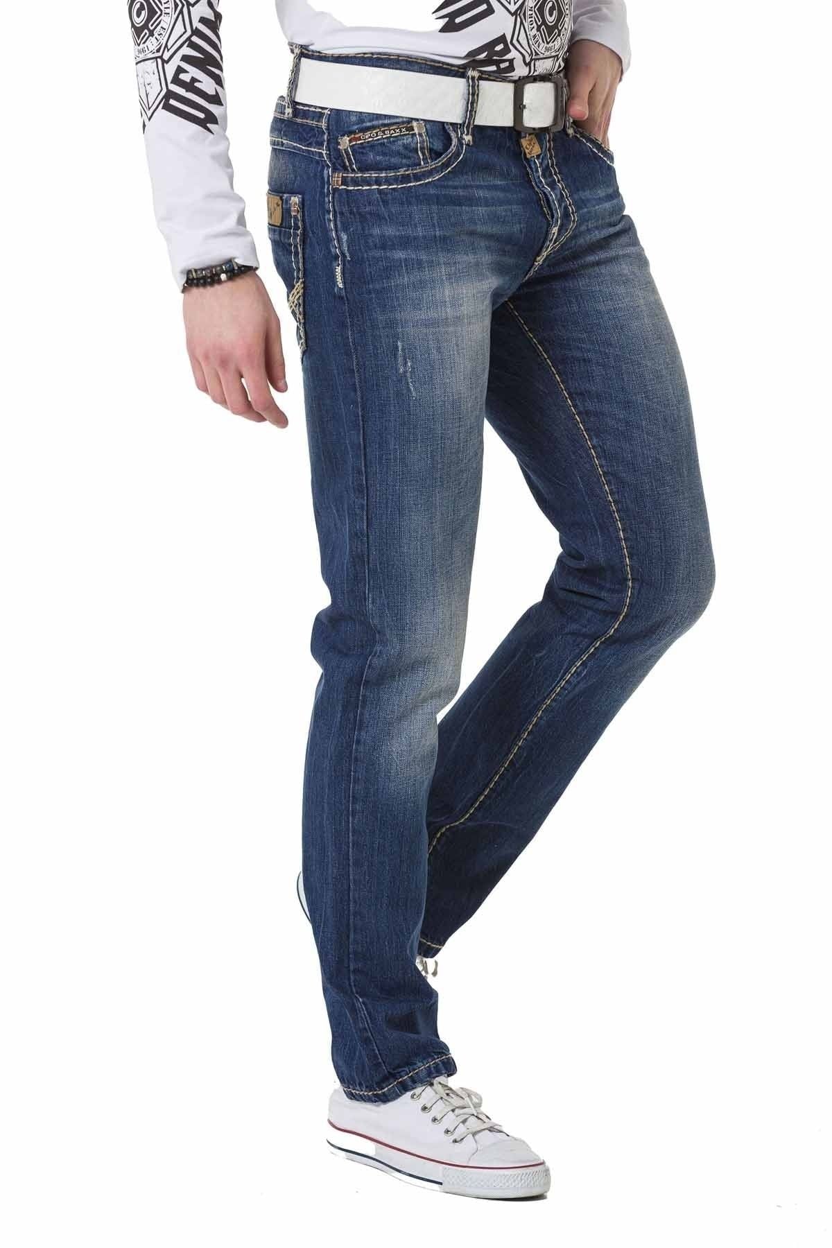 C-0688 men's straight fit jeans