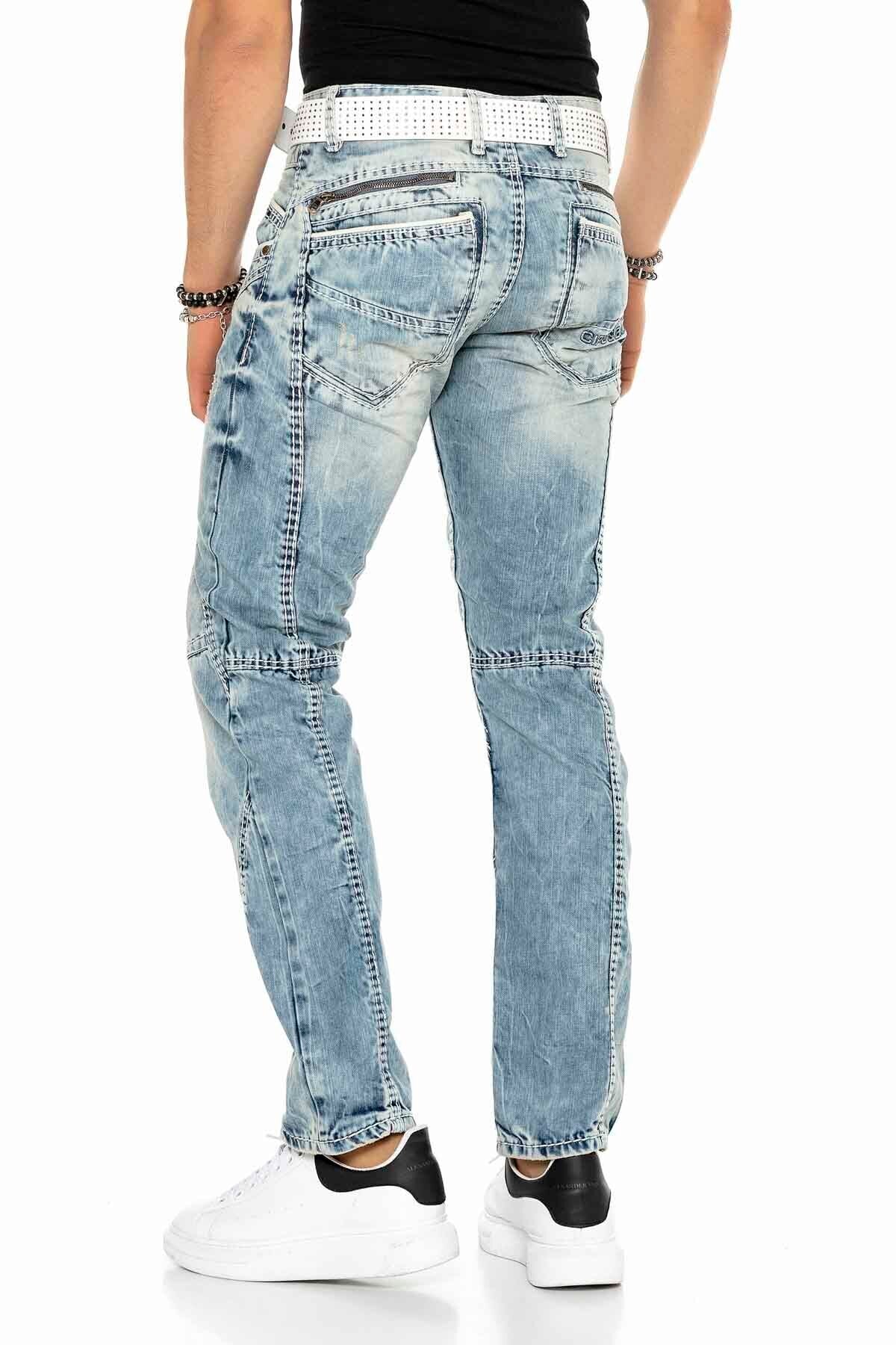 C-0894A Men's Jeans Regular Fit Used Streetwear Casual