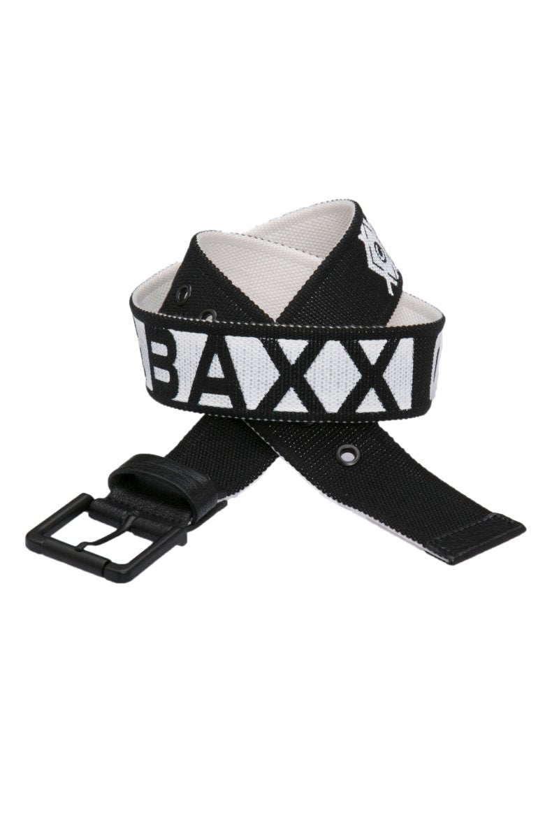 C-2133 Men's Fabric Belt Casual Belt with Large Brand Logo