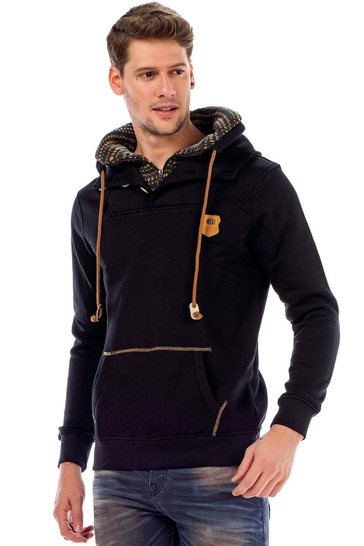 C44200 Men's hooded sweatshirt in a cool look