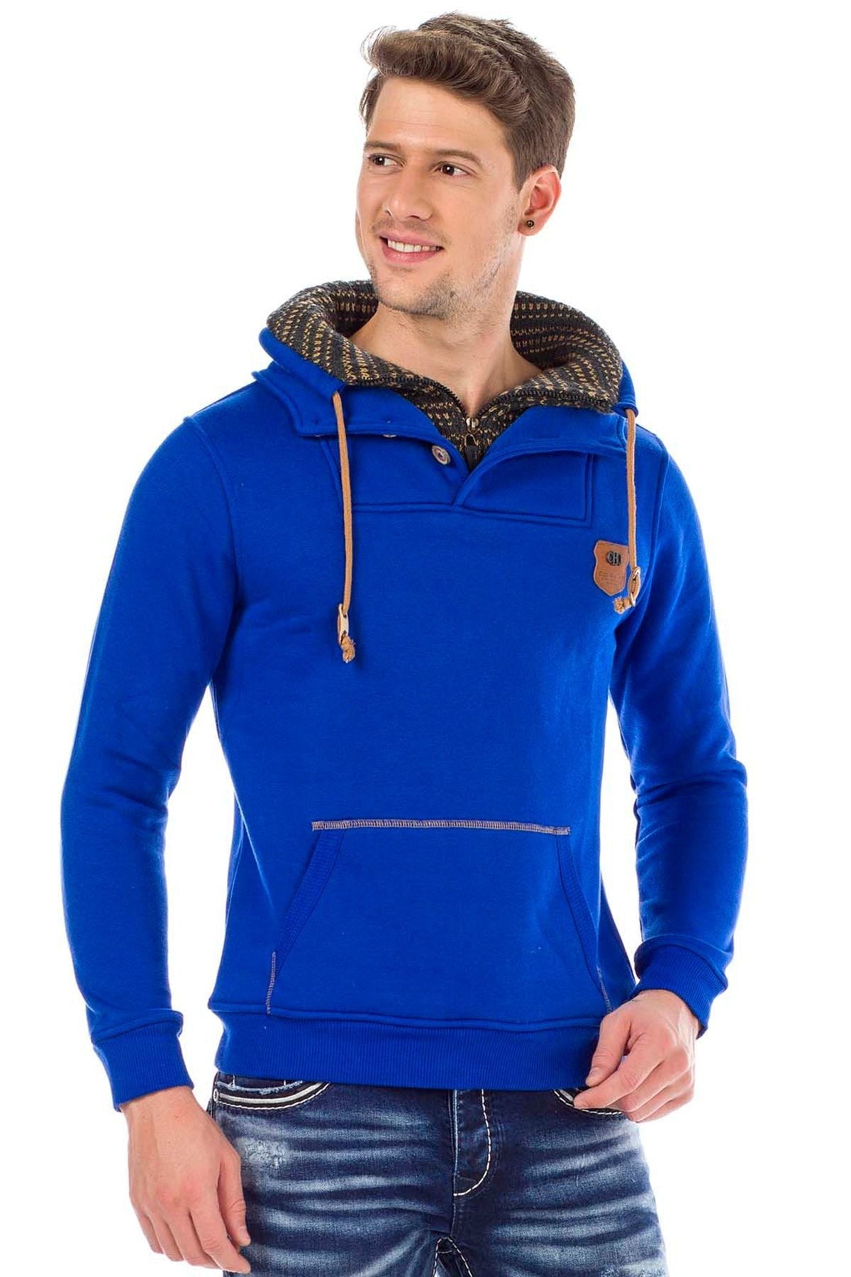 C44200 Men's hooded sweatshirt in a cool look