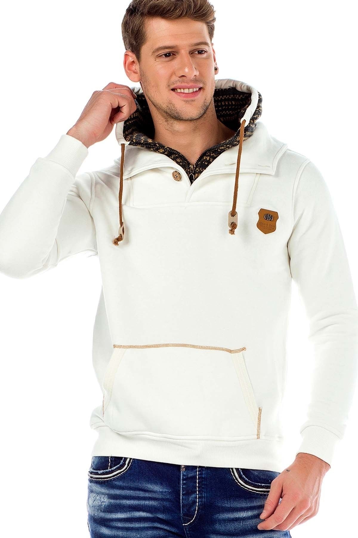 C44200 Men's hooded sweatshirt in a cool look
