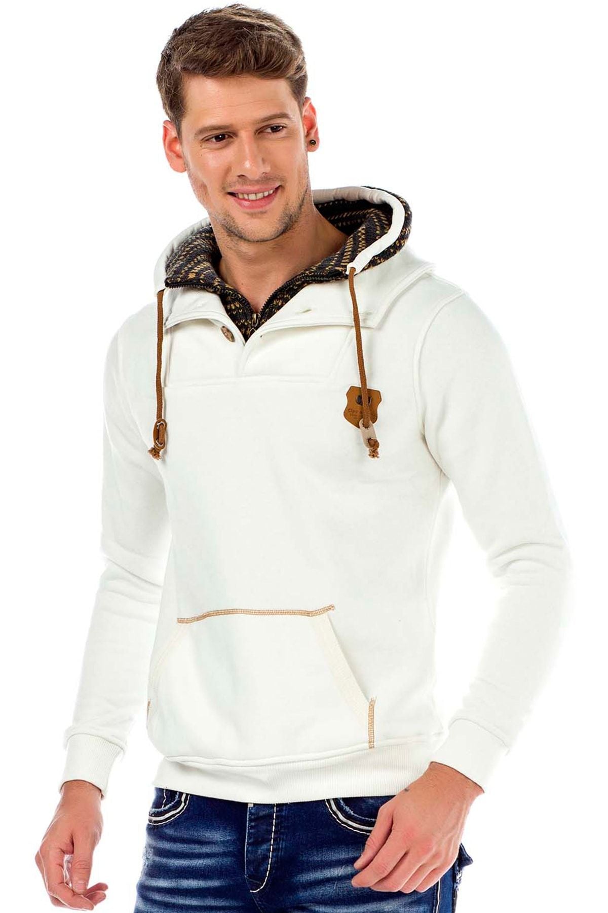C44200 Men's hooded sweatshirt in a cool look