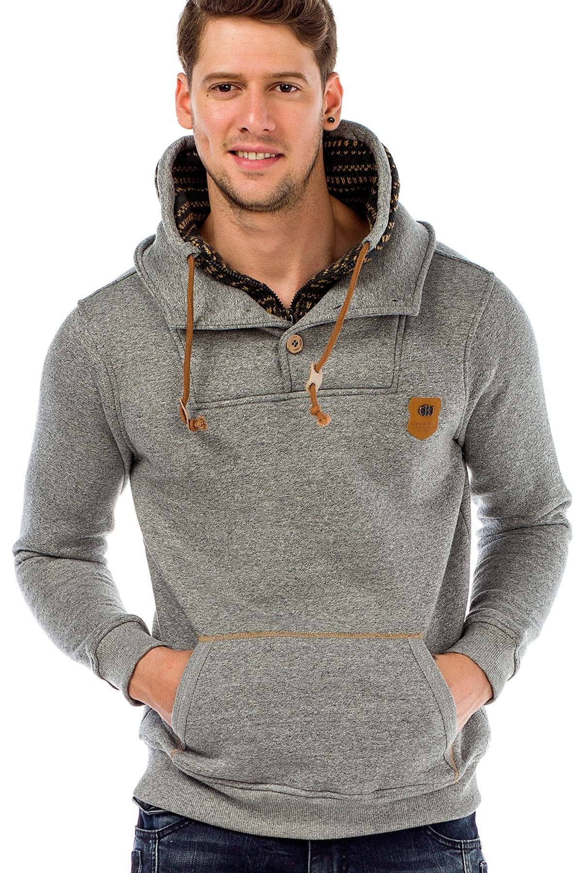 C44200 Men's hooded sweatshirt in a cool look