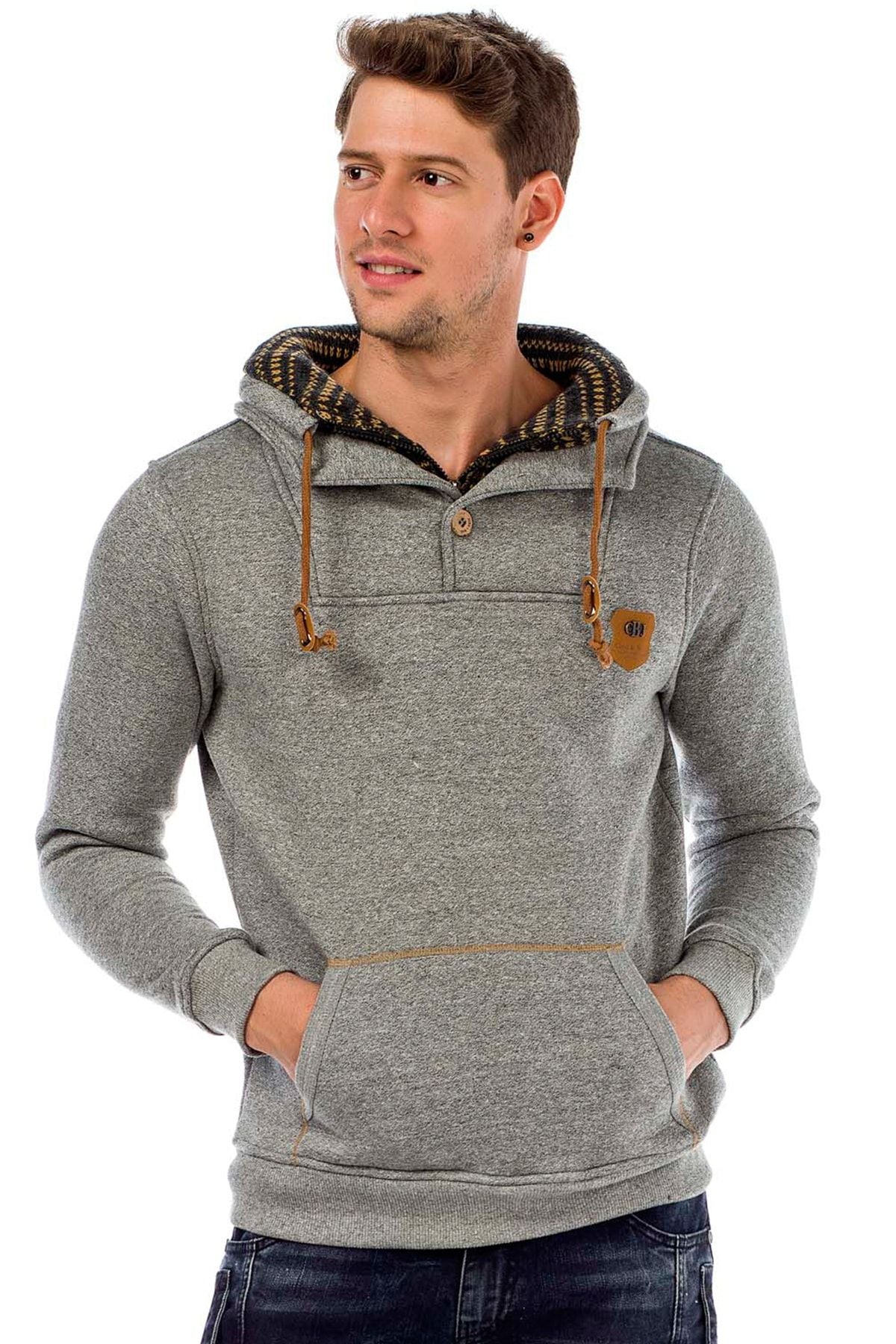 C44200 Men's hooded sweatshirt in a cool look