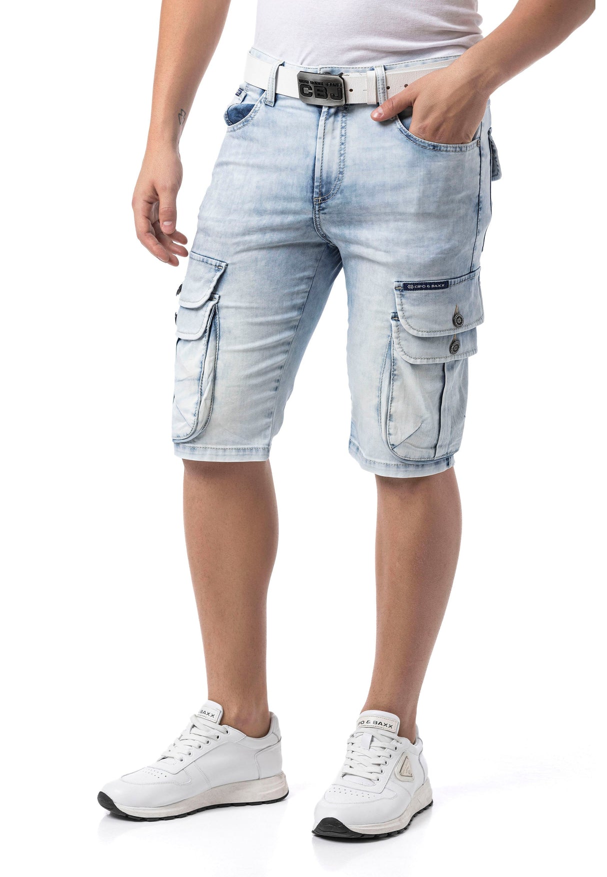 CK306 Men's Capri – Denim style with cargo pockets