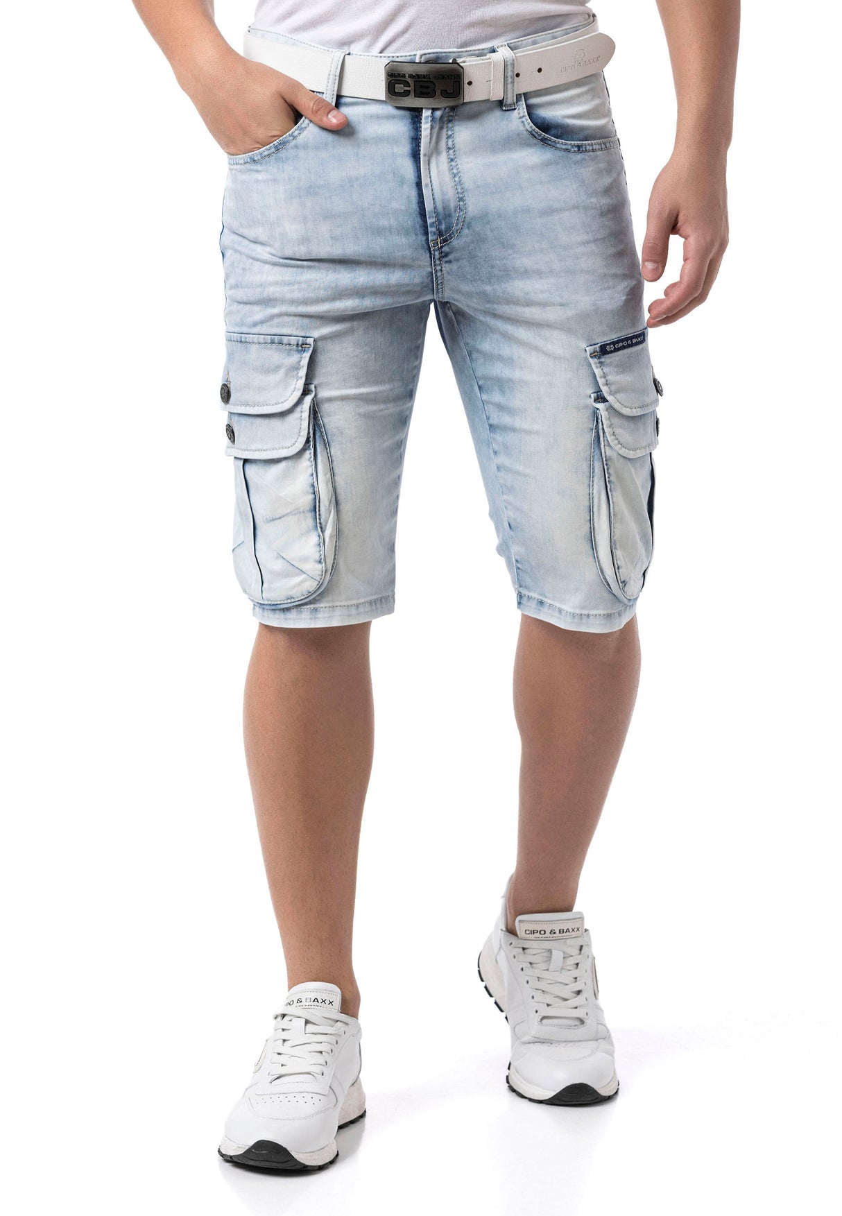 CK306 Men's Capri – Denim style with cargo pockets