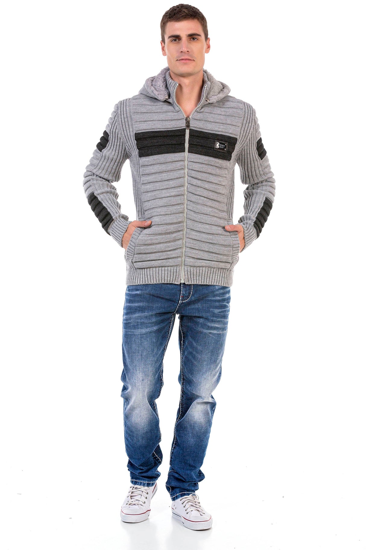 CP254 Men's Hooded Cardigan