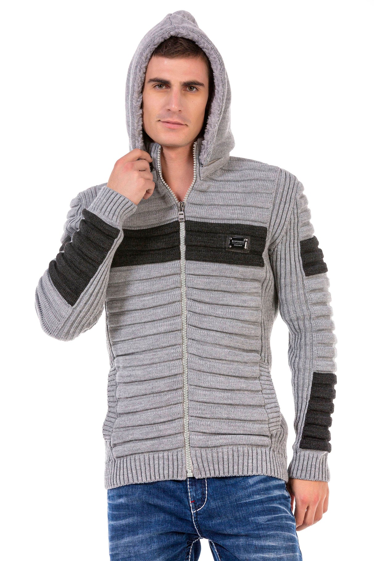 CP254 Men's Hooded Cardigan