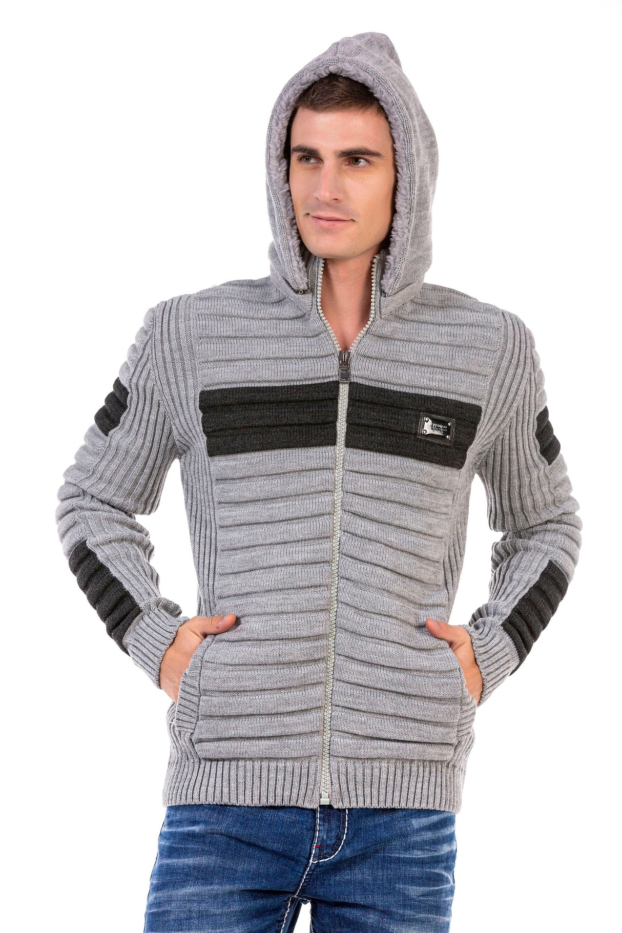 CP254 Men's Hooded Cardigan