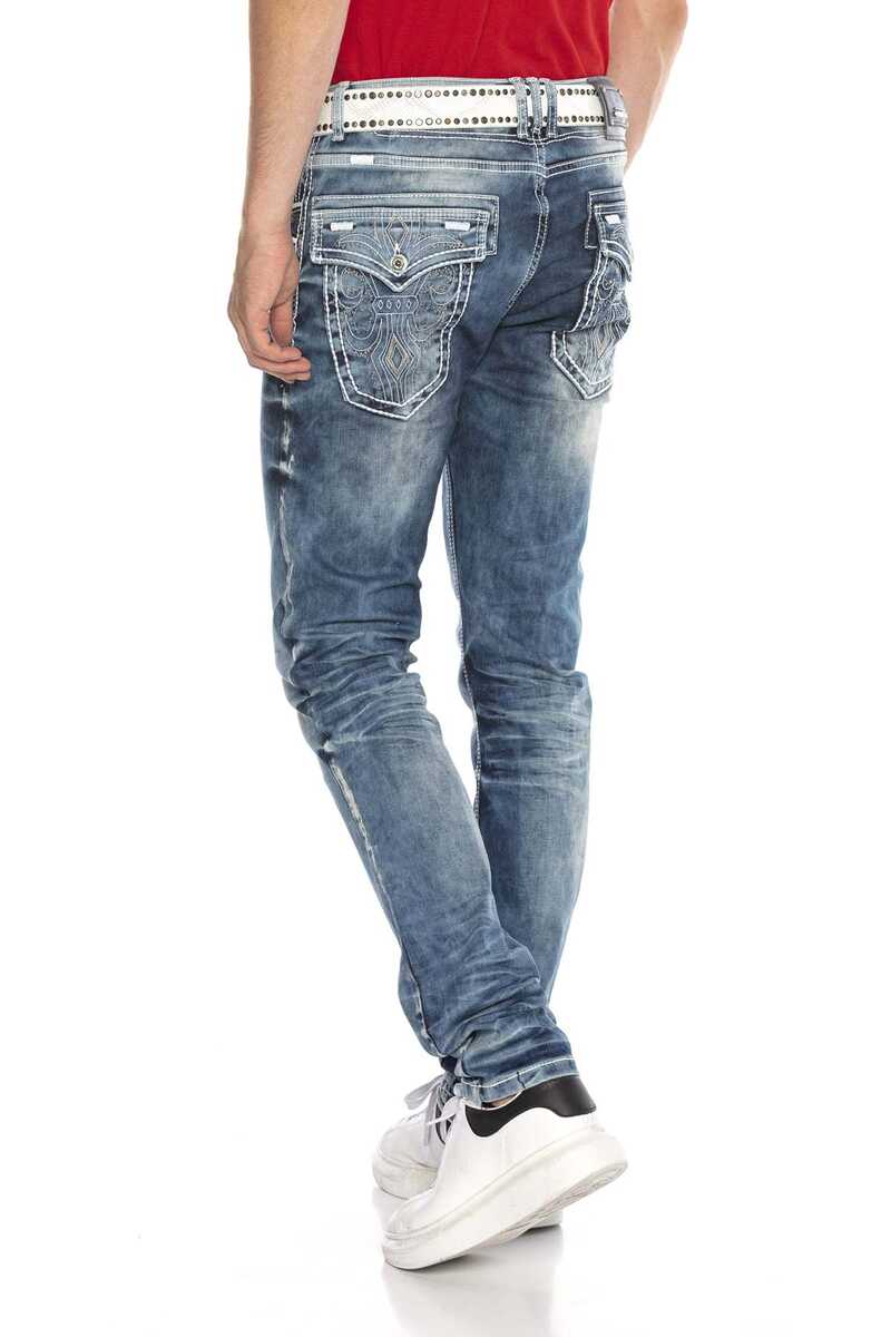 CD314 Men's comfortable jeans with discreet seams in straight fit