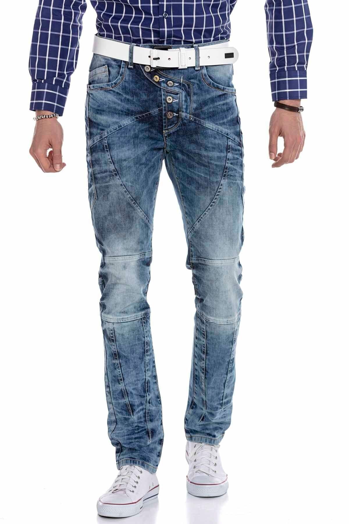 CD346 Men's comfortable jeans with a casual wash