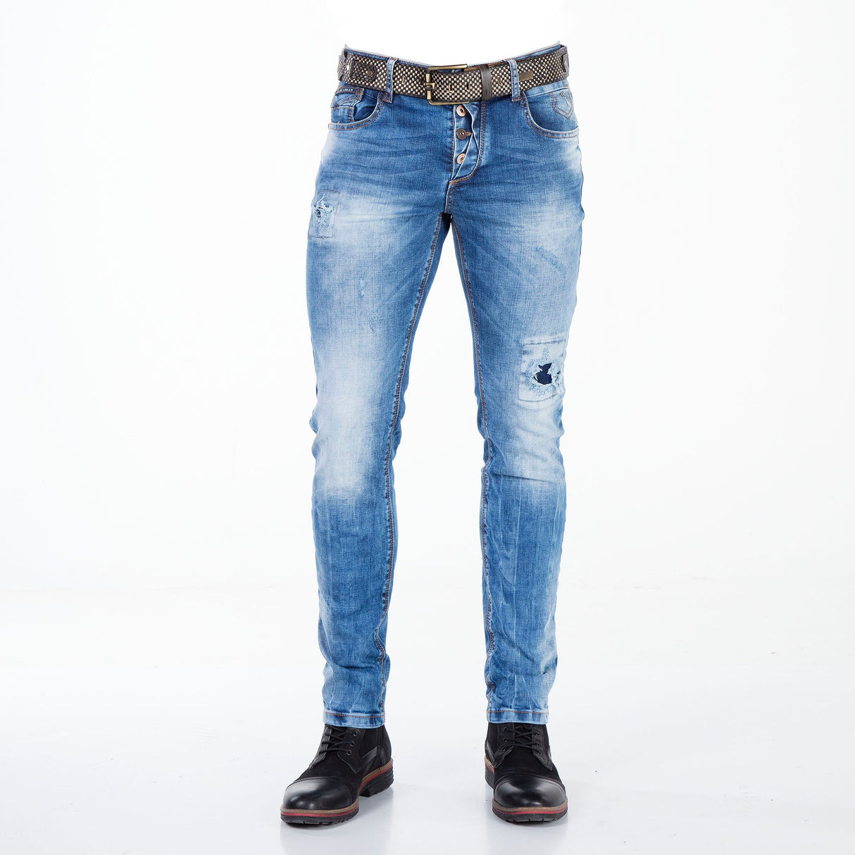 CD350 Men's comfortable jeans in a stylish destroyed look