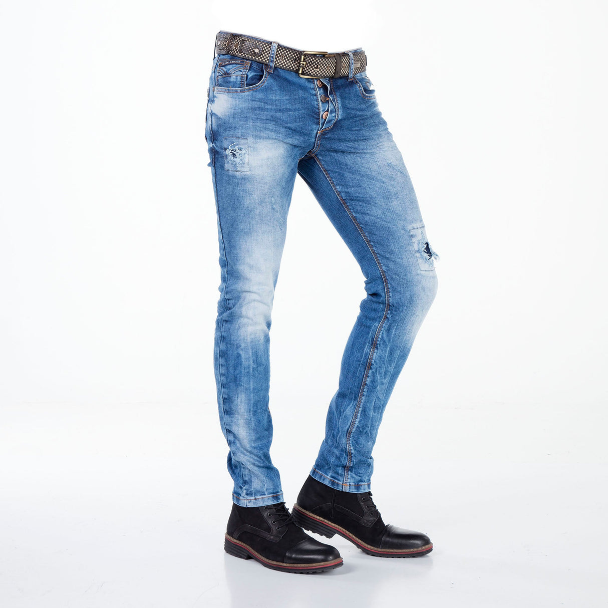 CD350 Men's comfortable jeans in a stylish destroyed look