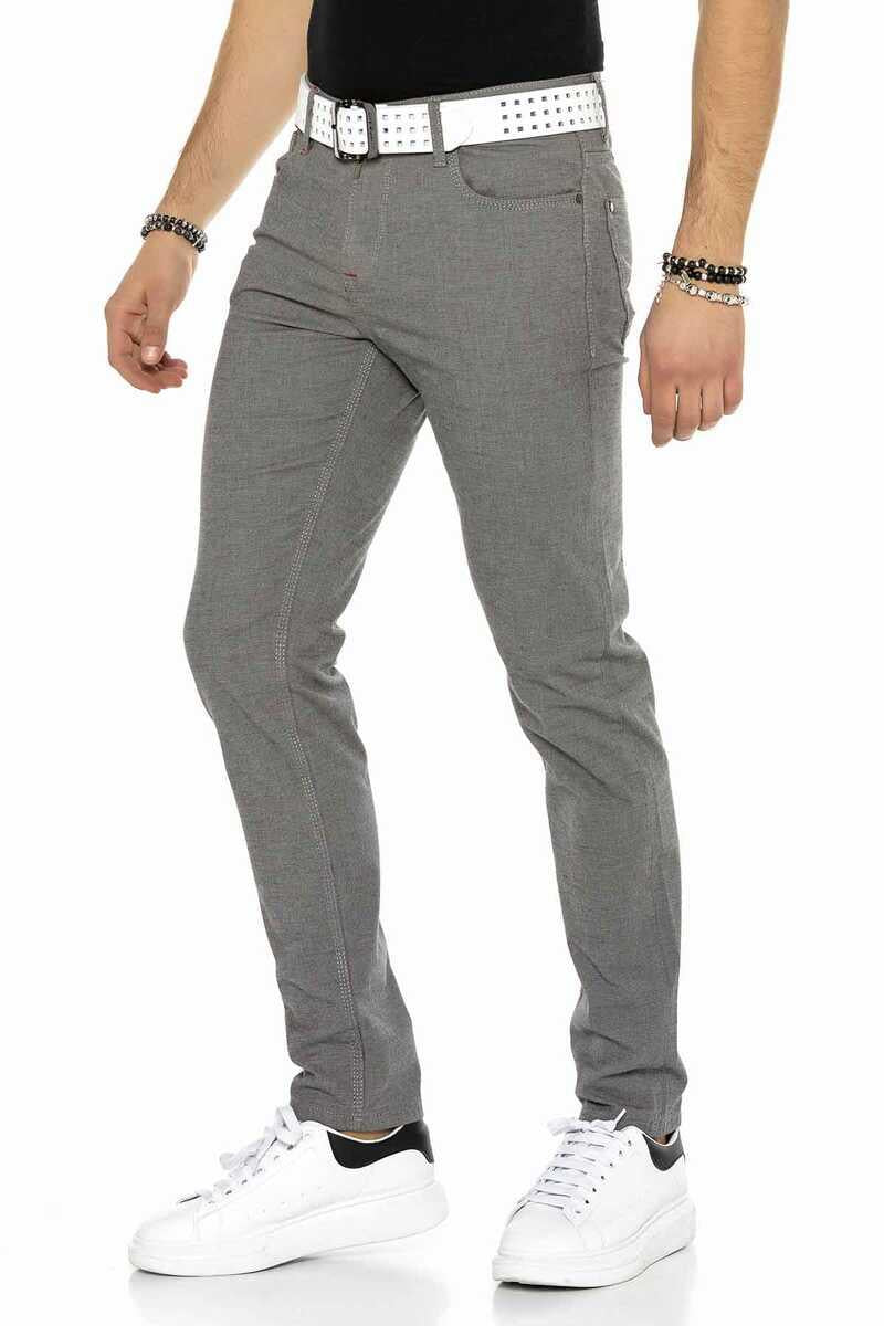 CD372B Men's fabric trousers in a fashionable straight fit