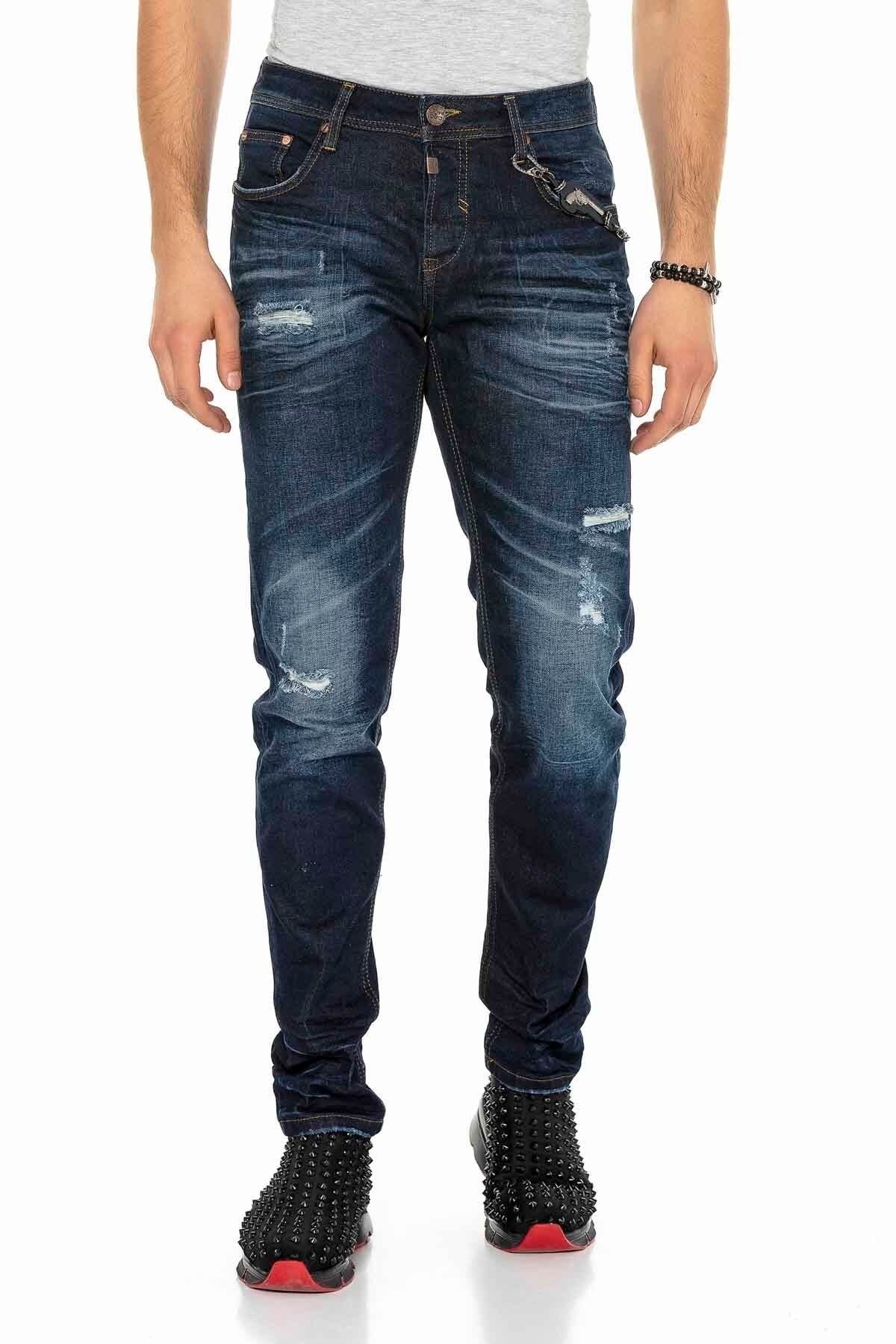 CD392 men's slim-fit jeans in a used look