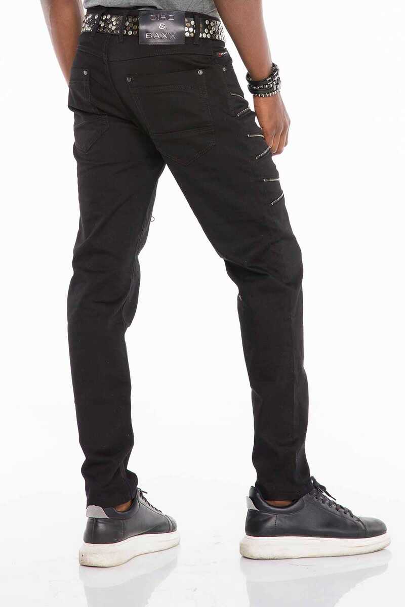 CD509 Men's Jeans Regular Fit Casual Trousers Extravagant