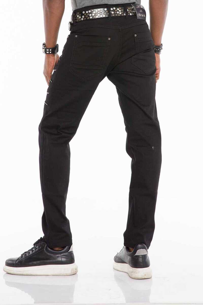 CD509 Men's Jeans Regular Fit Casual Trousers Extravagant