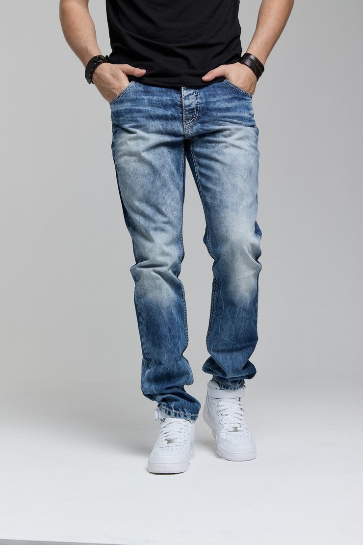CD520 Men's skinny jeans in a used look