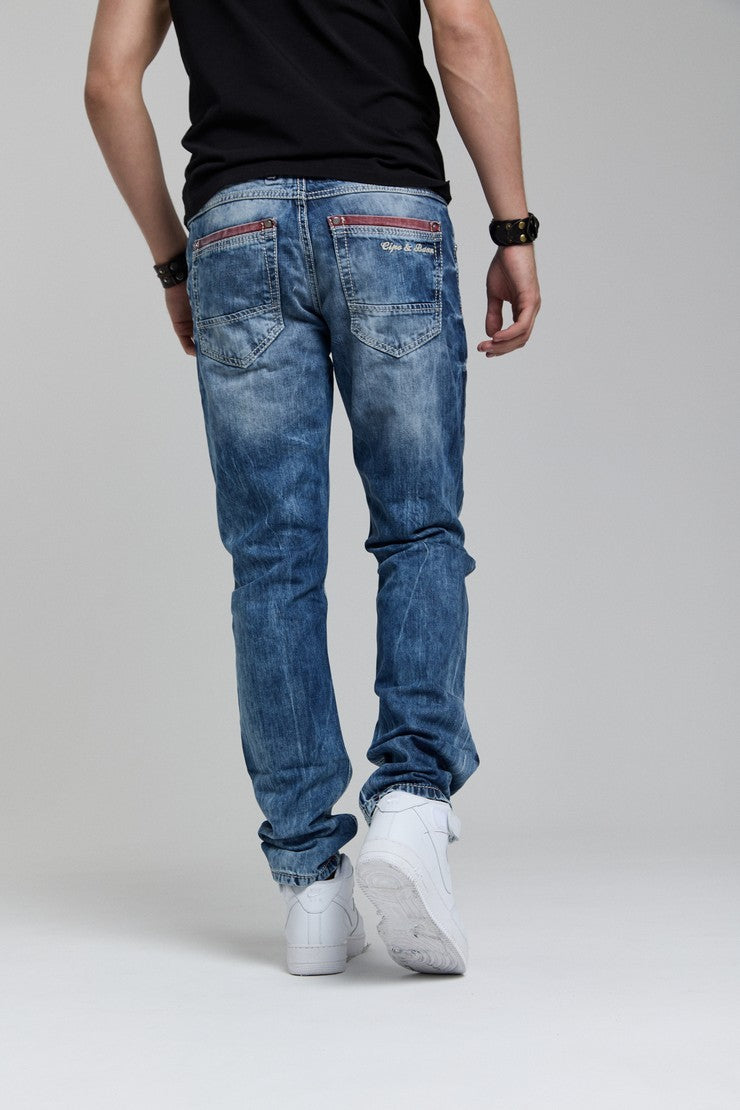 CD520 Men's skinny jeans in a used look