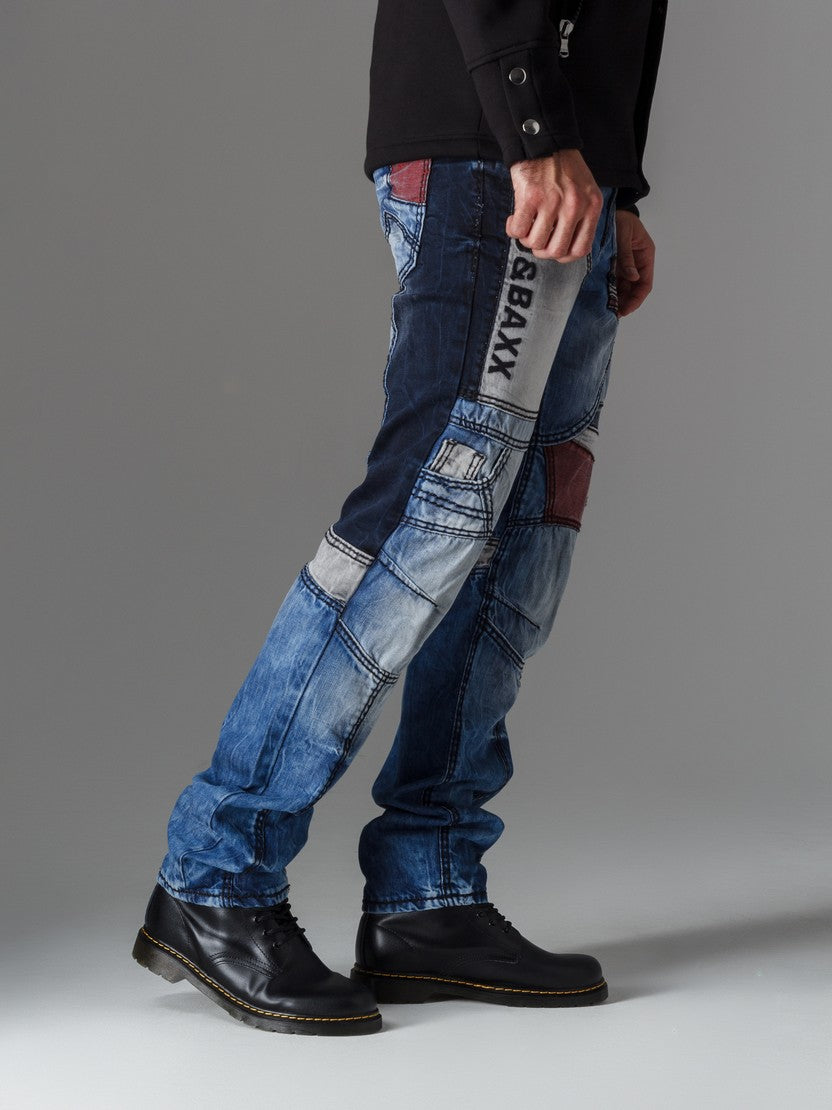 CD574 Men's comfortable jeans in an extravagant design
