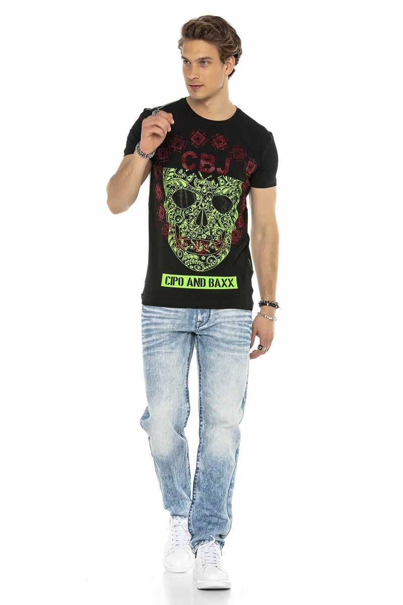 CD616 Men's comfortable jeans with decorated back pockets
