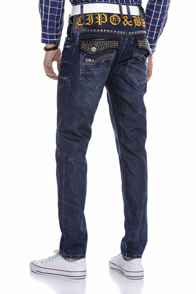 CD665 Men's jeans with embroidery in a fashionable look