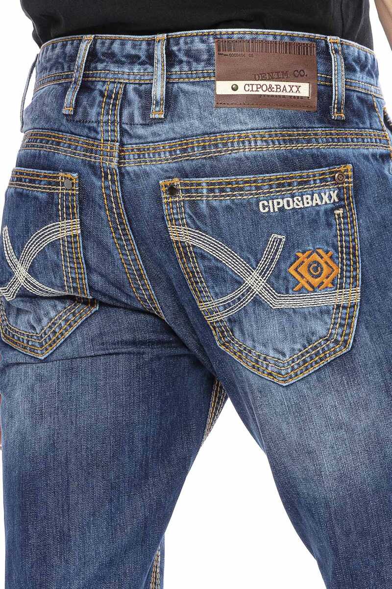 CD670 Men's ripped casual jeans with trendy details