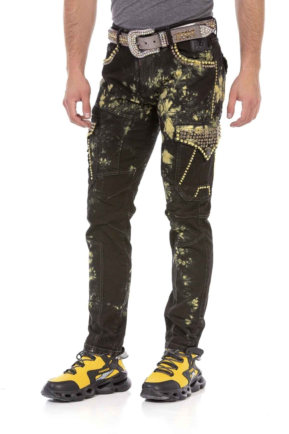 CD677 Men's Straight Fit Jeans with striking wash