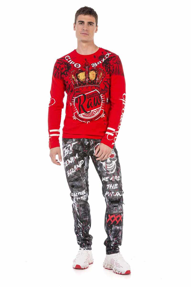 CD700 Men's Straight Fit Jeans in a casual street style