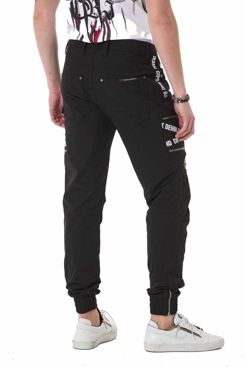 CD785 Men's cargo trousers with trendy brand lettering