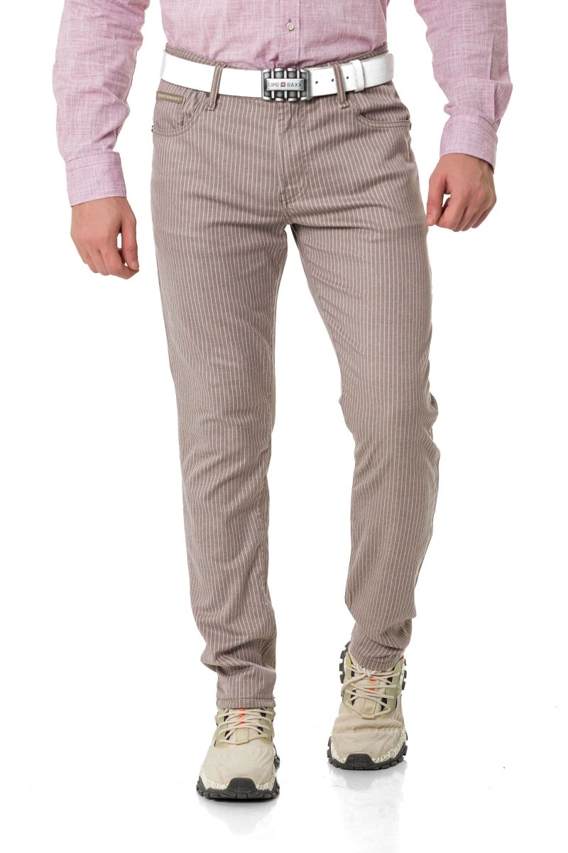 CD841 Men's fabric trousers in a fashionable slim fit cut