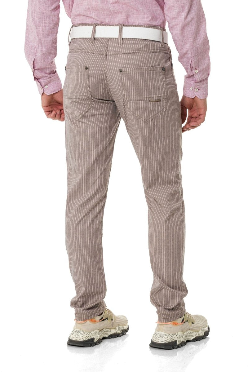 CD841 Men's fabric trousers in a fashionable slim fit cut