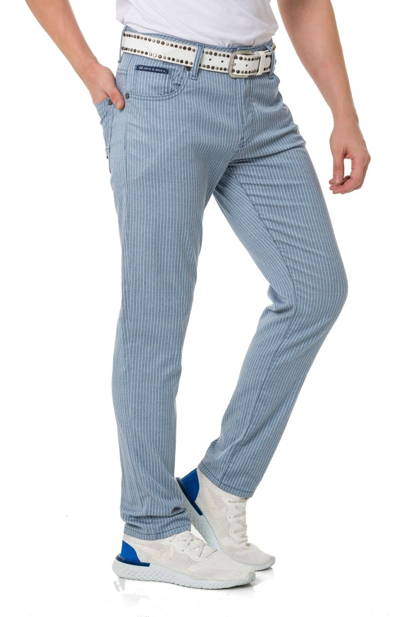 CD841 Men's fabric trousers in a fashionable slim fit cut