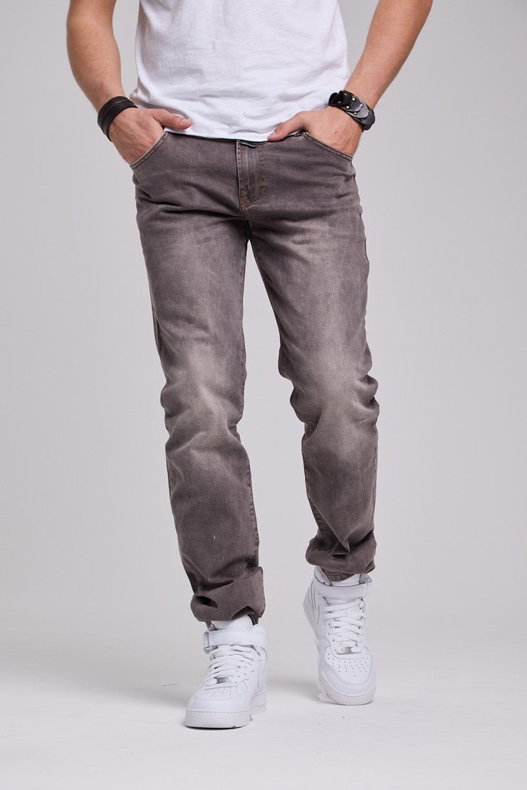 CD860 Men's Jeans – Straight Fit in Teal and Brown