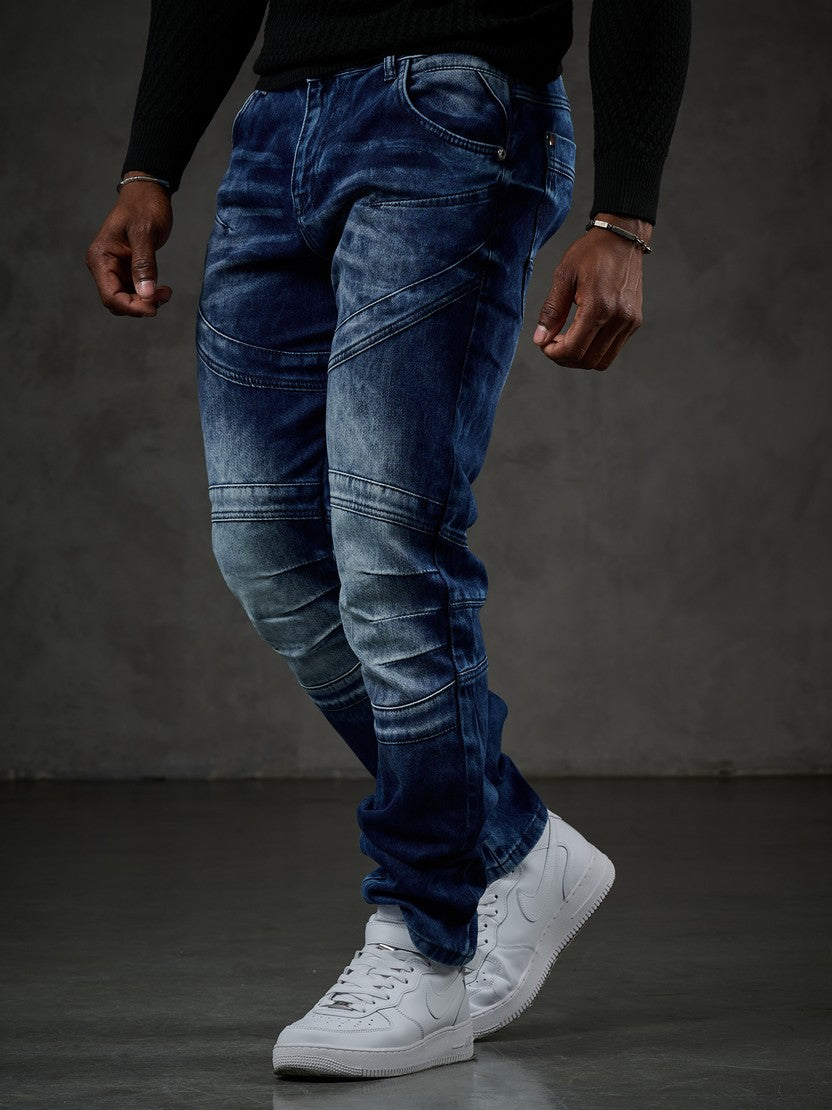 CD876 Men's Jeans - Stylish Straight Fit with Comfort
