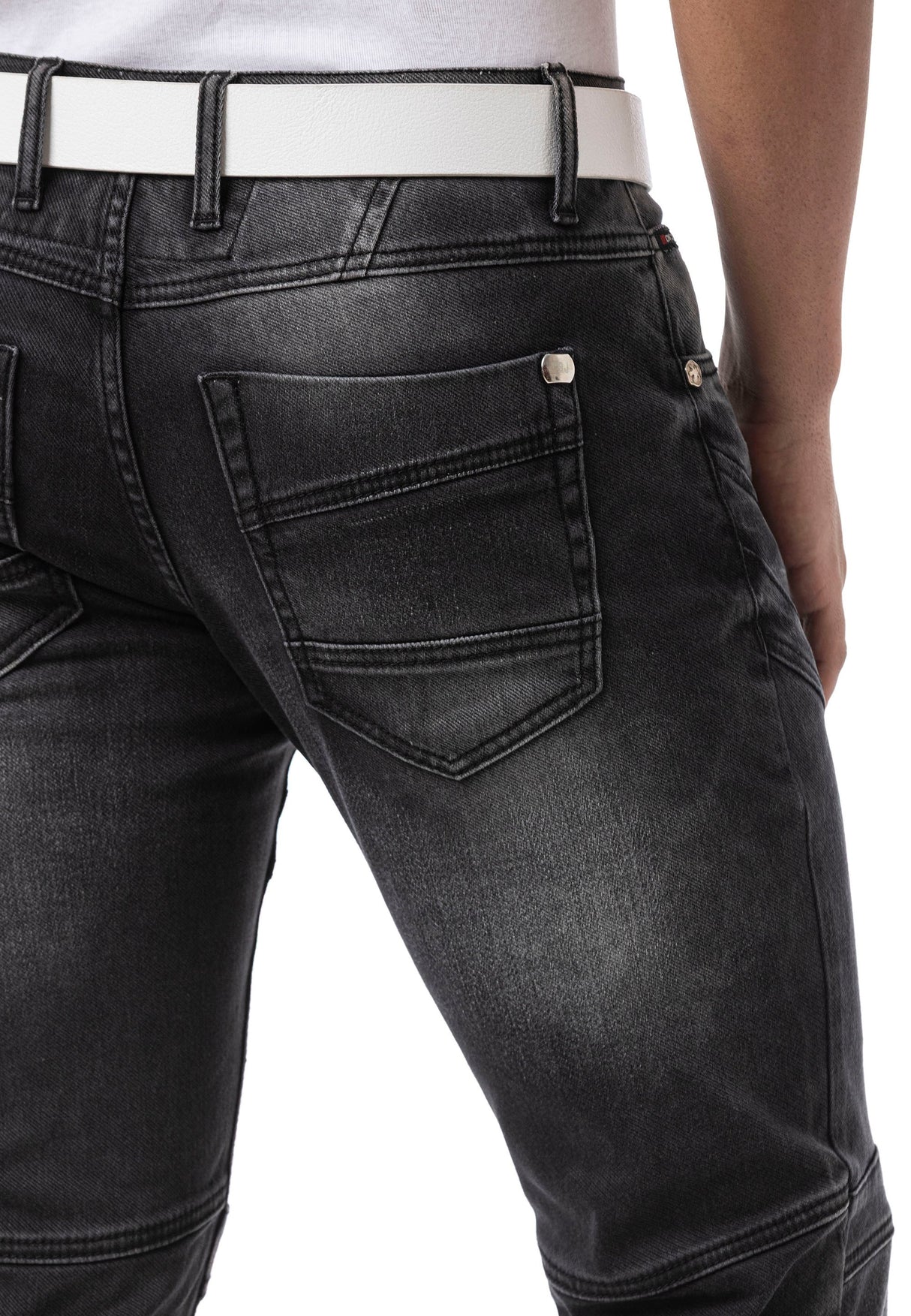 CD876 Men's Jeans - Stylish Straight Fit with Comfort