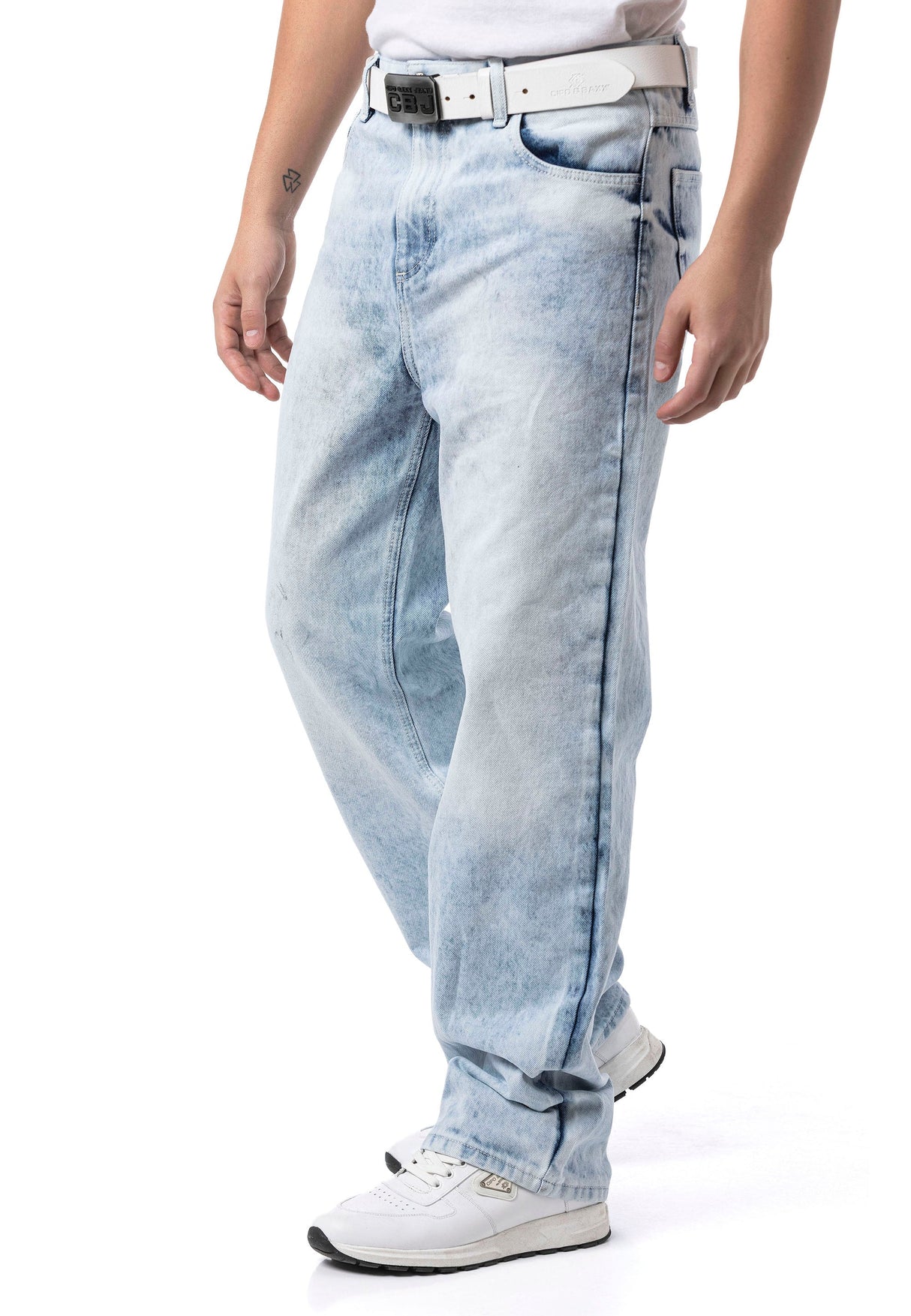 CD903 Baggy fit jeans with zipper