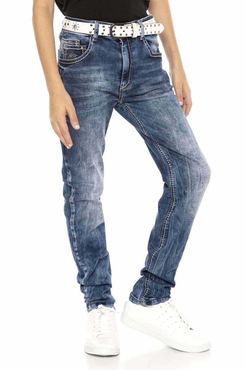 CDK104 BLUE BOYS' JEANS REGULAR FIT