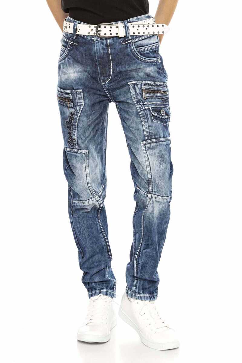 CDK107 BLUE BOYS' JEANS REGULAR FIT