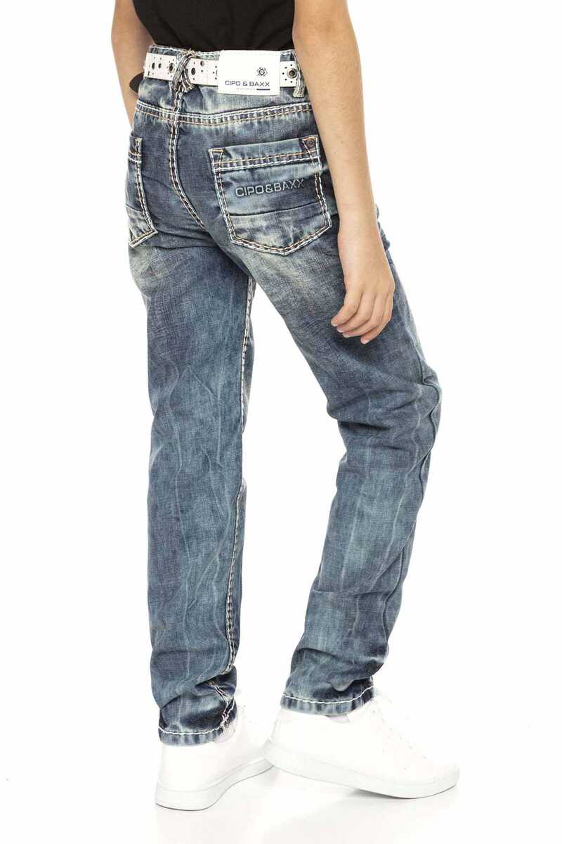 CDK112 BLUE BOYS' JEANS REGULAR FIT