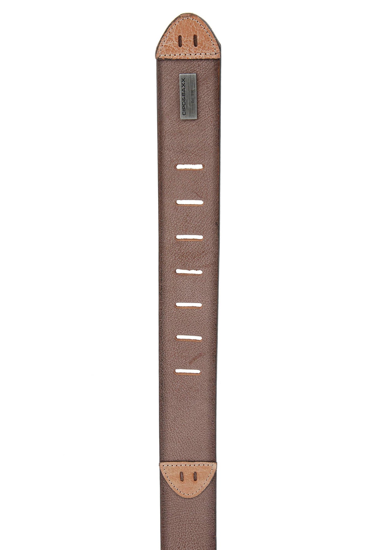 CG106 Men's designer leather belt in an elegant look with metal patch