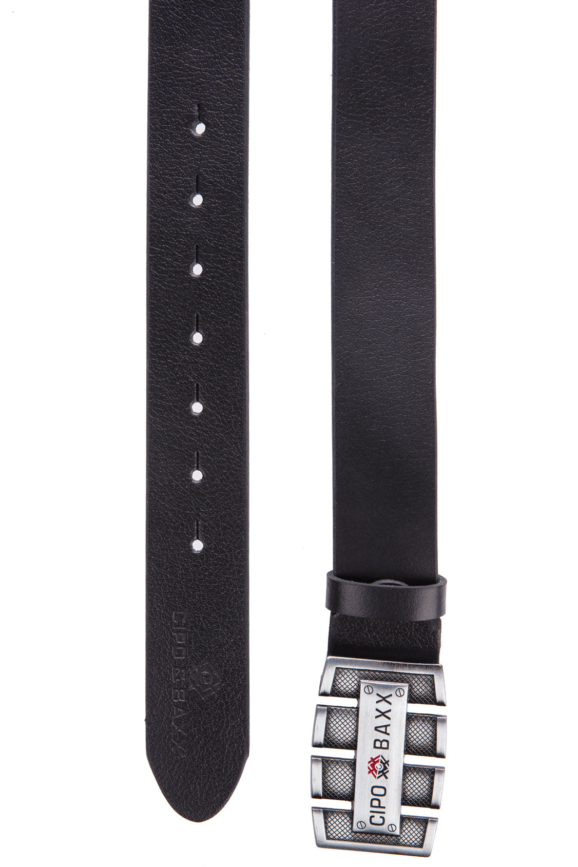 CG160 Men's leather belt with striking buckle