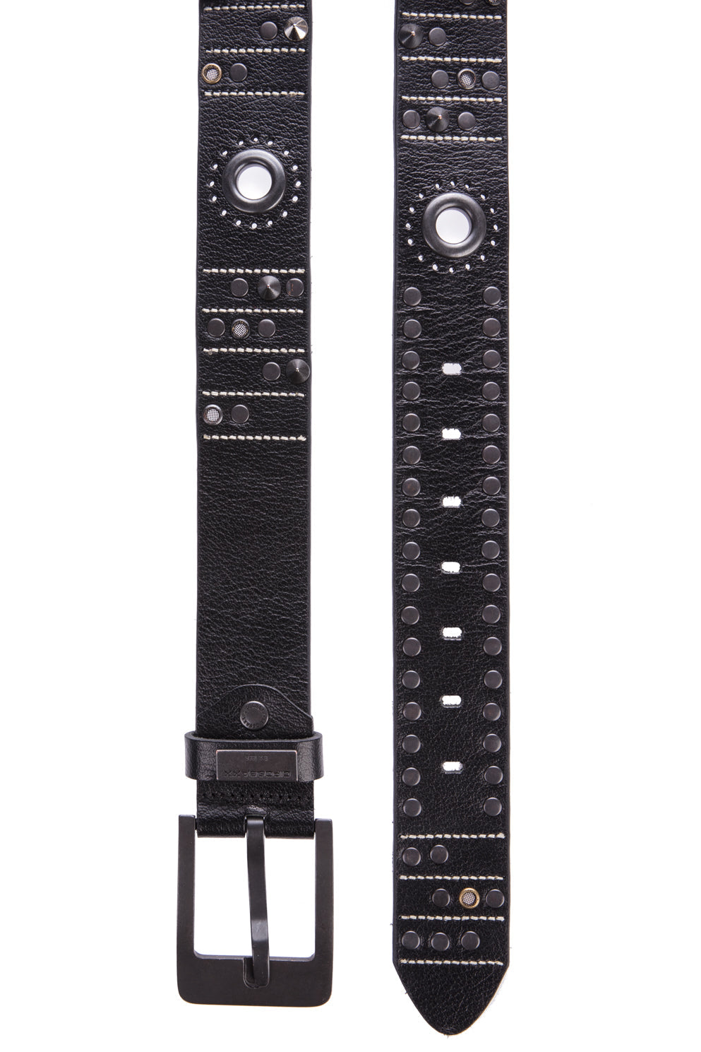 CG162 Men's leather belt with stylish studded details