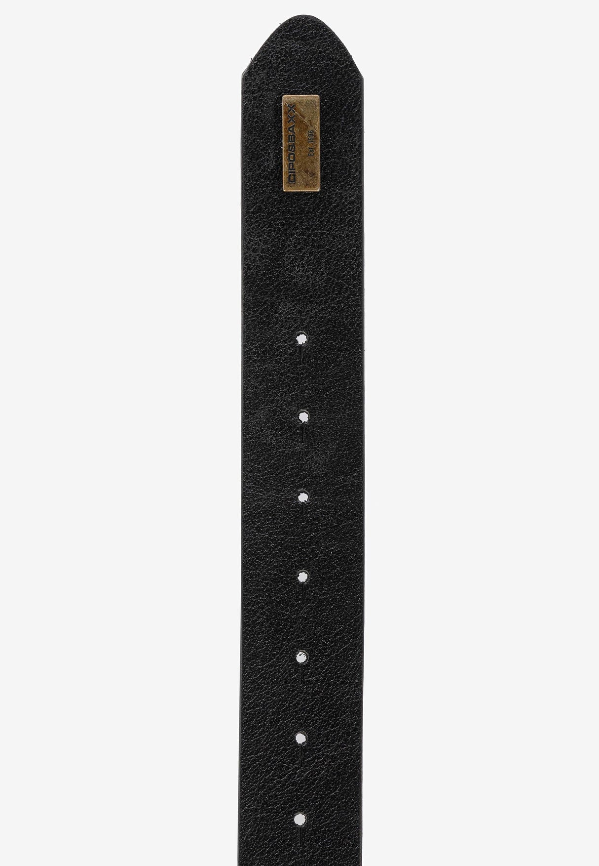 CG169 Men's leather belt with elaborate metal buckle