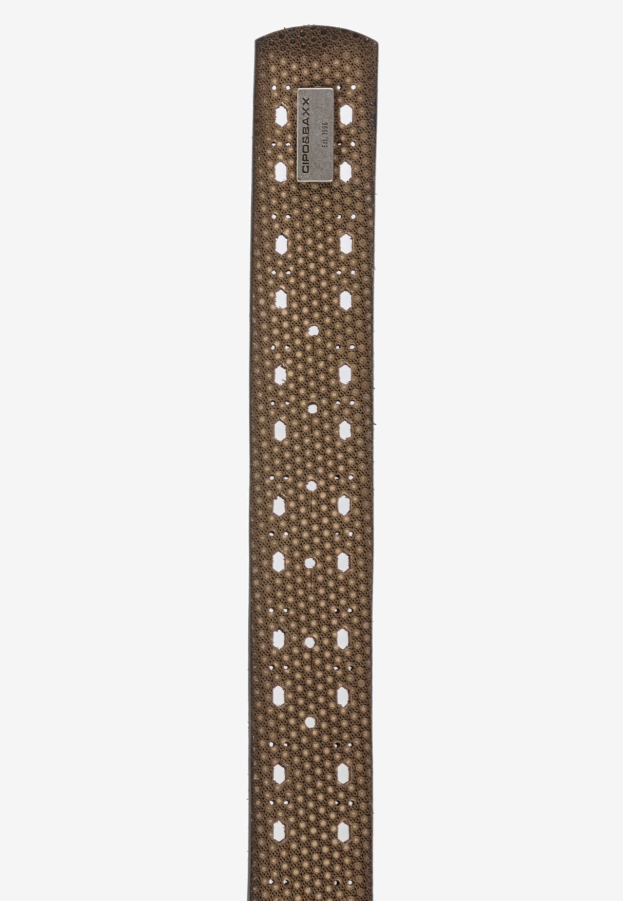 CG174 Men's leather belt in a futuristic look