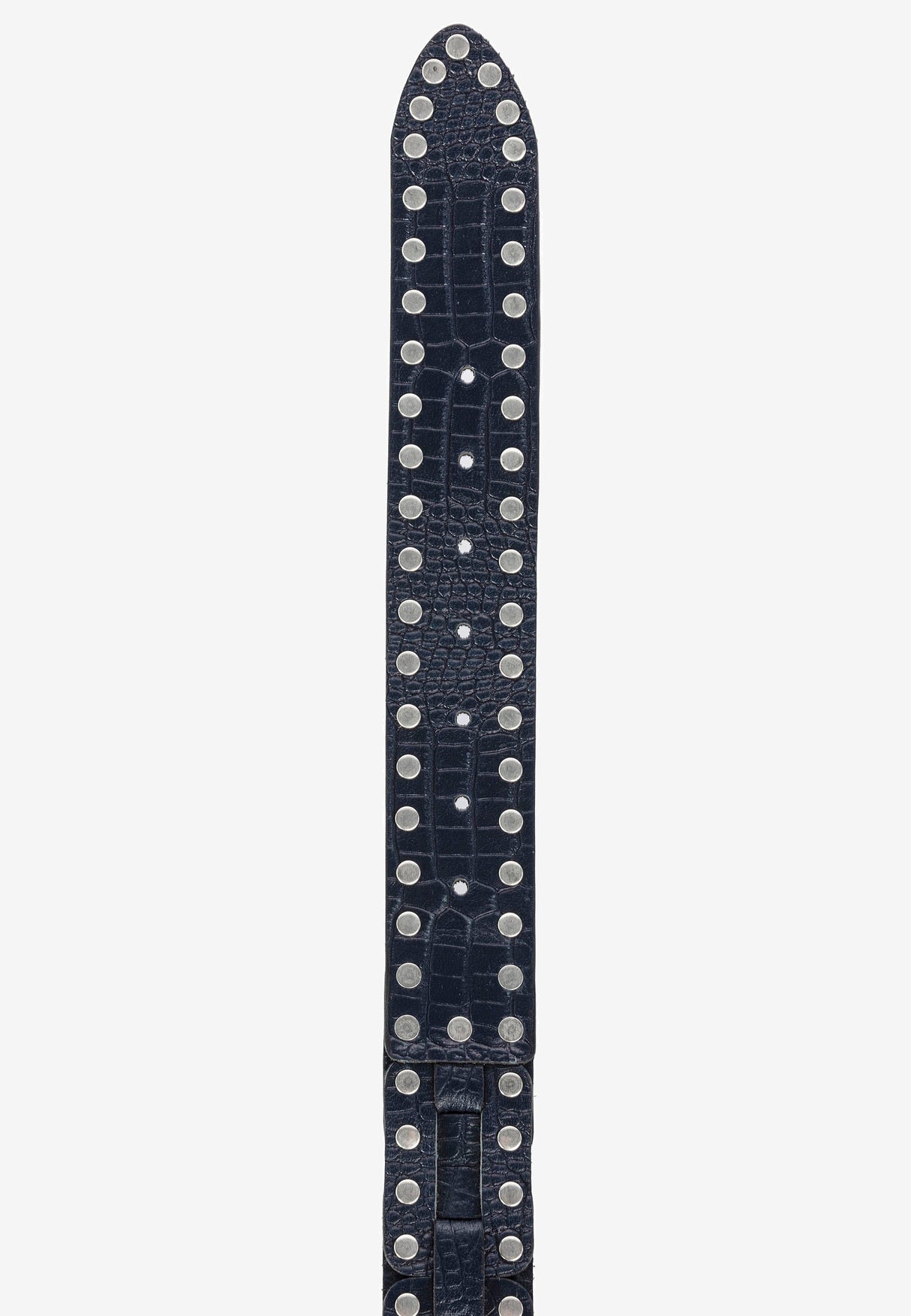 CG175 Men's leather belt with embossing and rivets