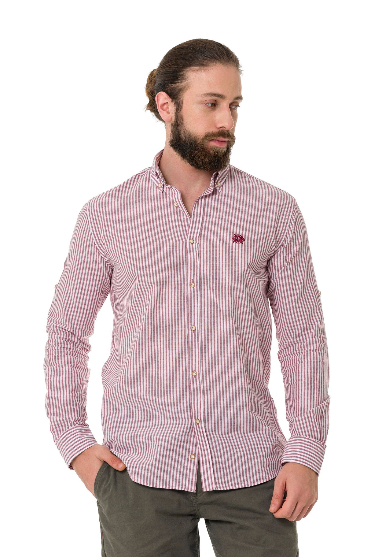 CH194 Men's shirt with striped design