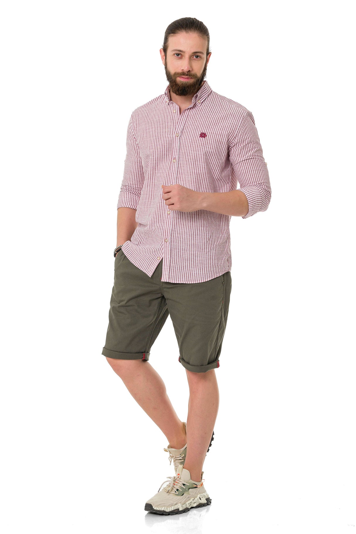 CH194 Men's shirt with striped design
