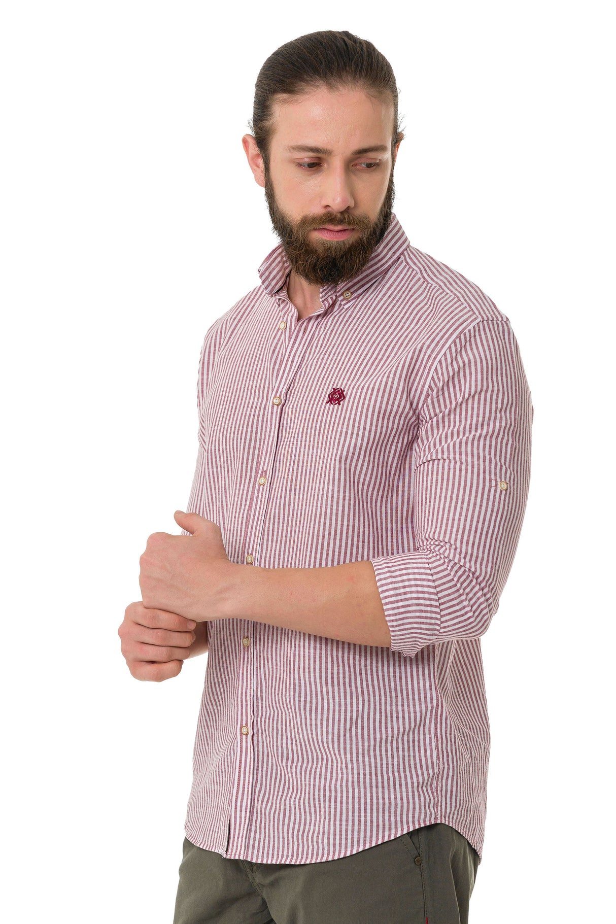 CH194 Men's shirt with striped design